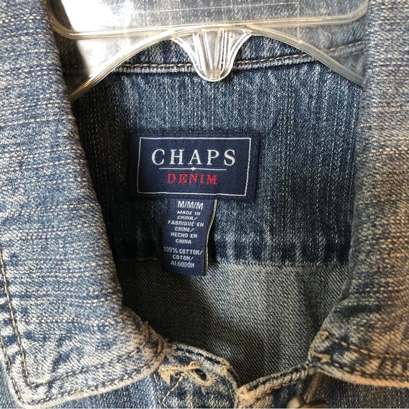 Chaps denim vest. 100% cotton. - Picture 3 of 5